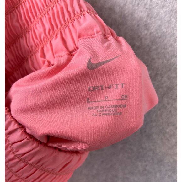 Nike One Shorts Womens Small Pink Dri-Fit Ultra High Waist 3 Brief Lined Sports - Picture 6 of 10